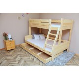 Cama litera de madera maciza Luis