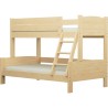 Cama litera de madera maciza Luis