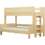 Cama litera de madera maciza Basilio
