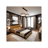 Cama doble de madera maciza Comodidad