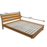 Cama doble de madera maciza Comodidad