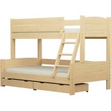 Cama litera de madera maciza Luis
