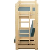 Litera con Sofá Cama – Madera Maciza de Pino Carlos + Colchones