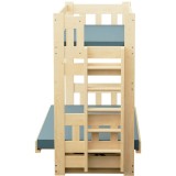 Litera con Sofá Cama – Madera Maciza de Pino Fabio + Colchones