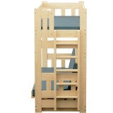 Litera con Sofá Cama – Madera Maciza de Pino Fabio + Colchones