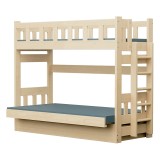 Litera con Sofá Cama – Madera Maciza de Pino Fabio + Colchones