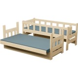Litera con Sofá Cama – Madera Maciza de Pino Fabio + Colchones