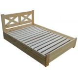 Cama doble de madera maciza Campo