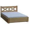 Cama doble de madera maciza Campo