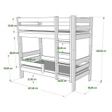 Solid wood bunk bed Casper