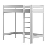 Cama alta de madera de pino macizo